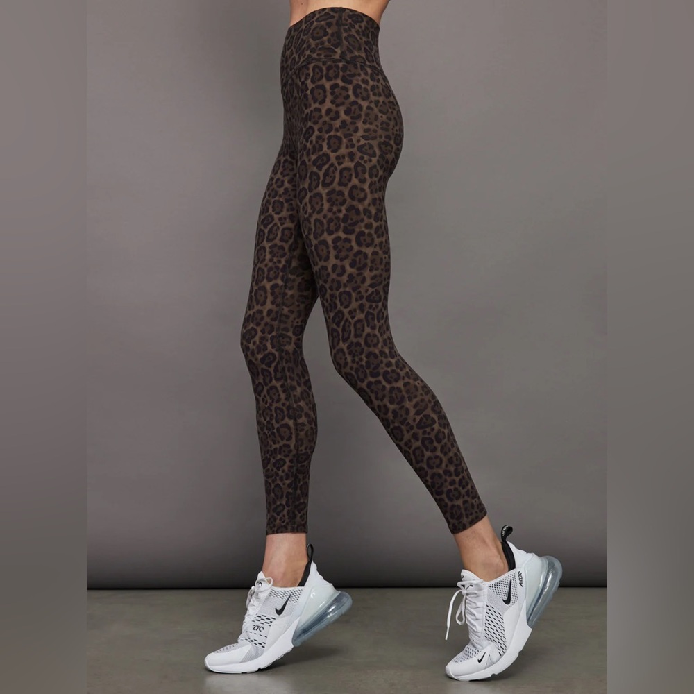 Carbon38 Brown Leopard Print High-Waist Leggings